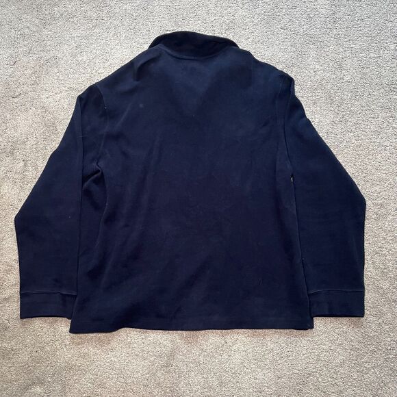 Men’s Polo Ralph Lauren Navy Blue Pullover 1/4 Zip Sweater Size XL - Picture 2 of 6